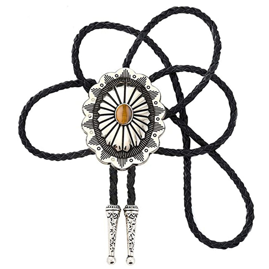 American Western Cowboy Bolo Tie Metal Tie