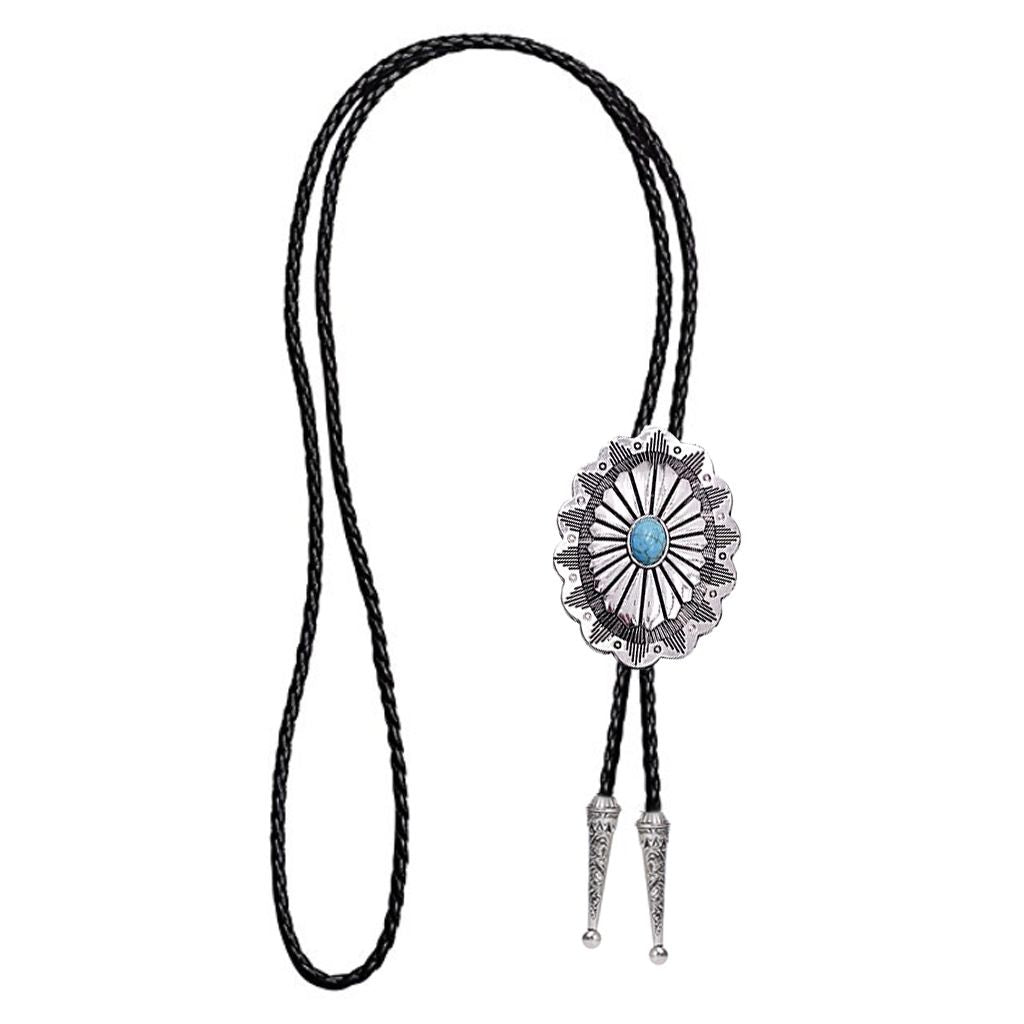 American Western Cowboy Bolo Tie Metal Tie