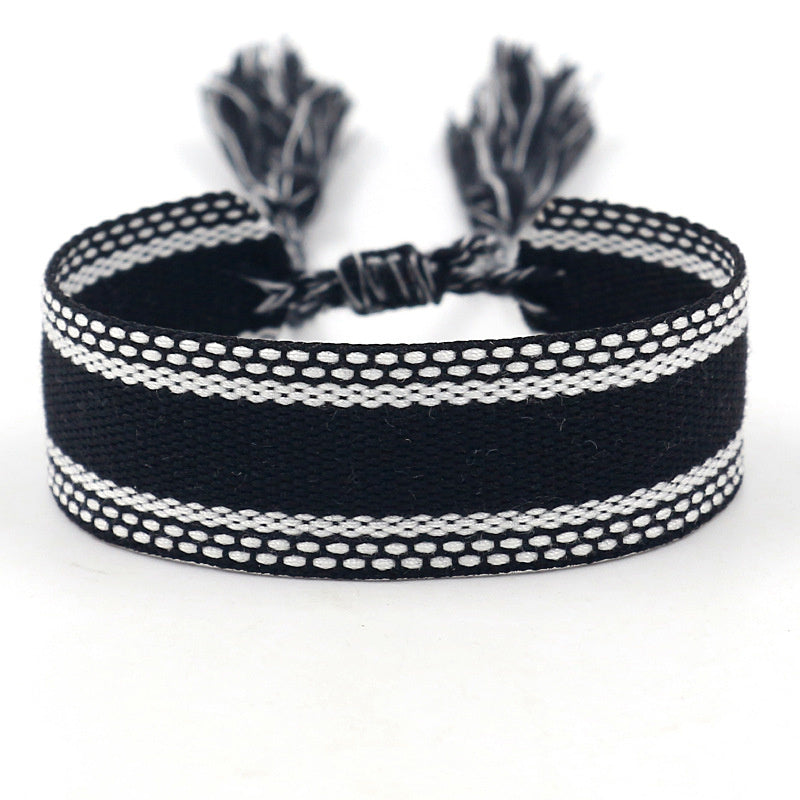 Braided Bracelet European And American Embroidery Letter