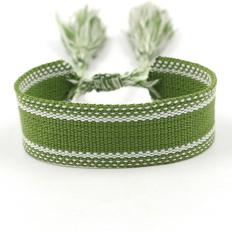 Braided Bracelet European And American Embroidery Letter