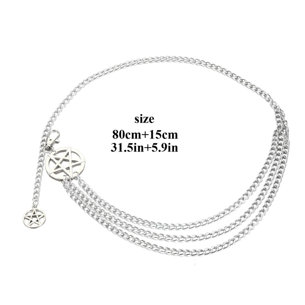 Alloy Five-star Waist Chain Is Versatile And Non Mainstream