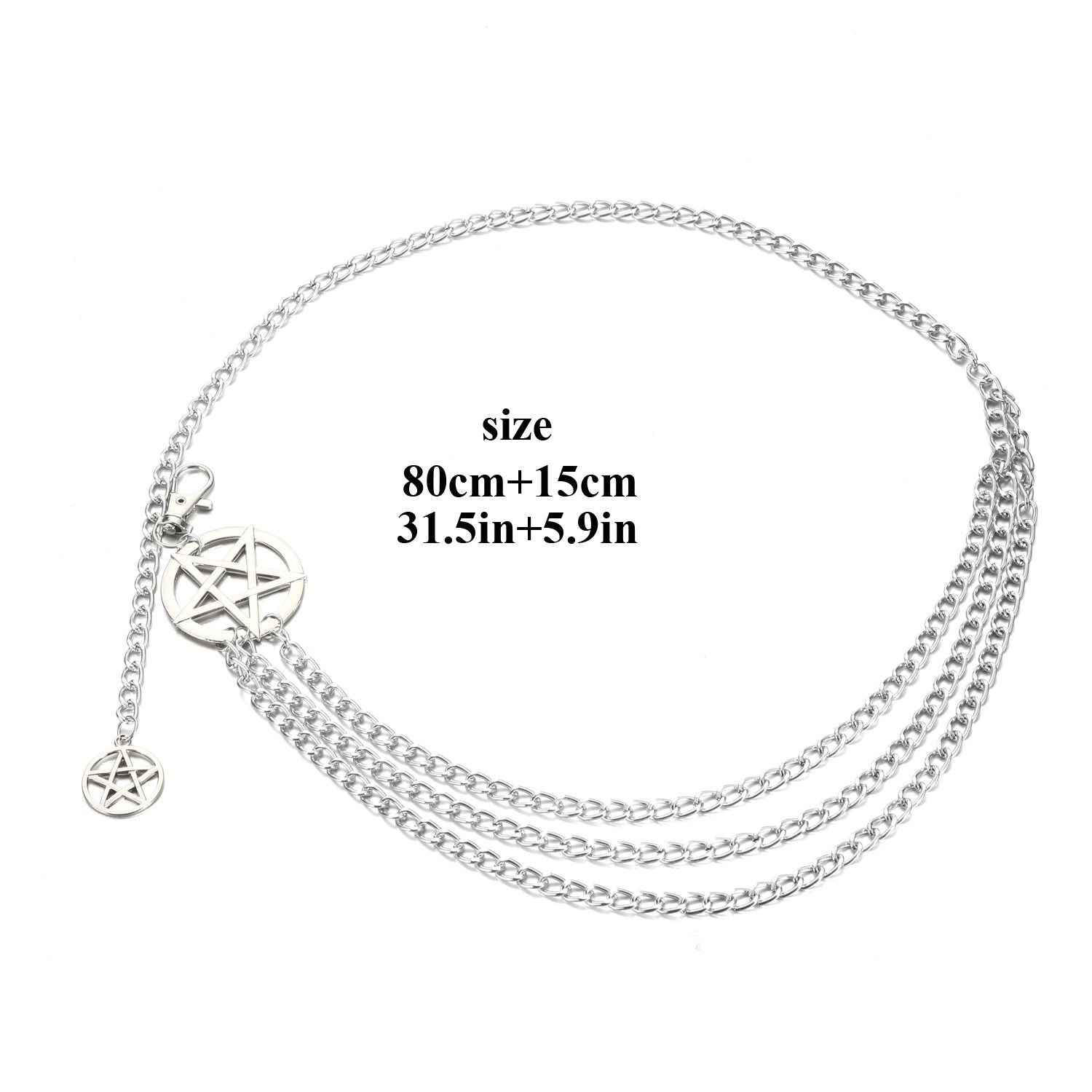 Alloy Five-star Waist Chain Is Versatile And Non Mainstream