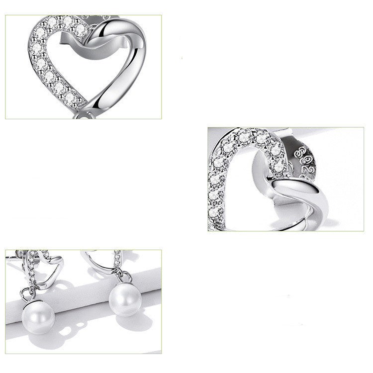Diamond-studded Women's Love Beads Elegant Earrings Women