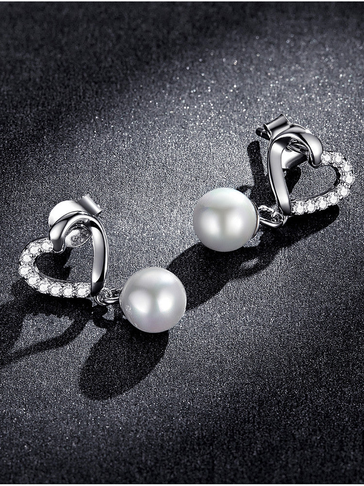 Diamond-studded Women's Love Beads Elegant Earrings Women