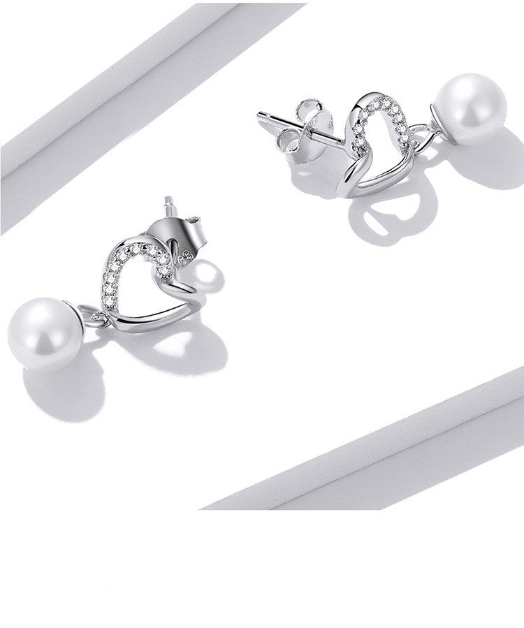 Diamond-studded Women's Love Beads Elegant Earrings Women