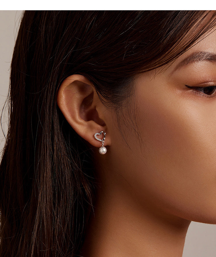 Diamond-studded Women's Love Beads Elegant Earrings Women