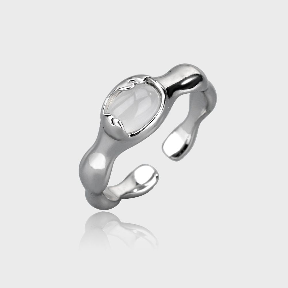 Doudou Irregular Agate Women's Ring, With An Unfading Personality