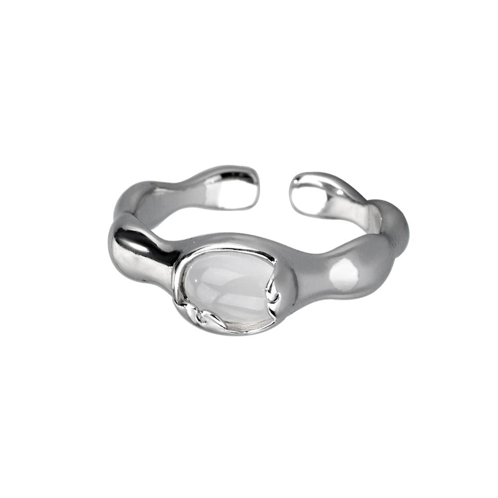 Doudou Irregular Agate Women's Ring, With An Unfading Personality