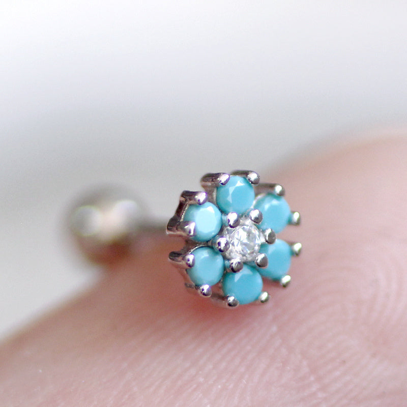 Beautiful Blue Earrings Fashionable Pine