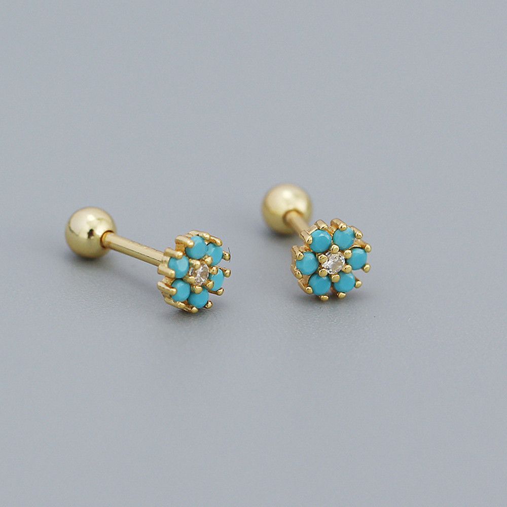 Beautiful Blue Earrings Fashionable Pine
