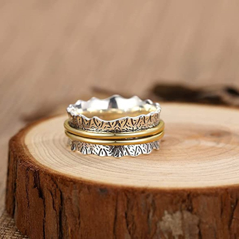 European And American Creative Fashion Revolving Decompression Ring Retro