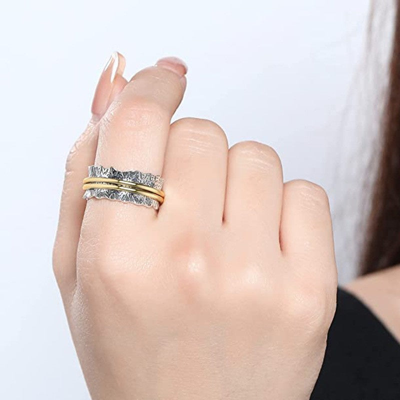 European And American Creative Fashion Revolving Decompression Ring Retro
