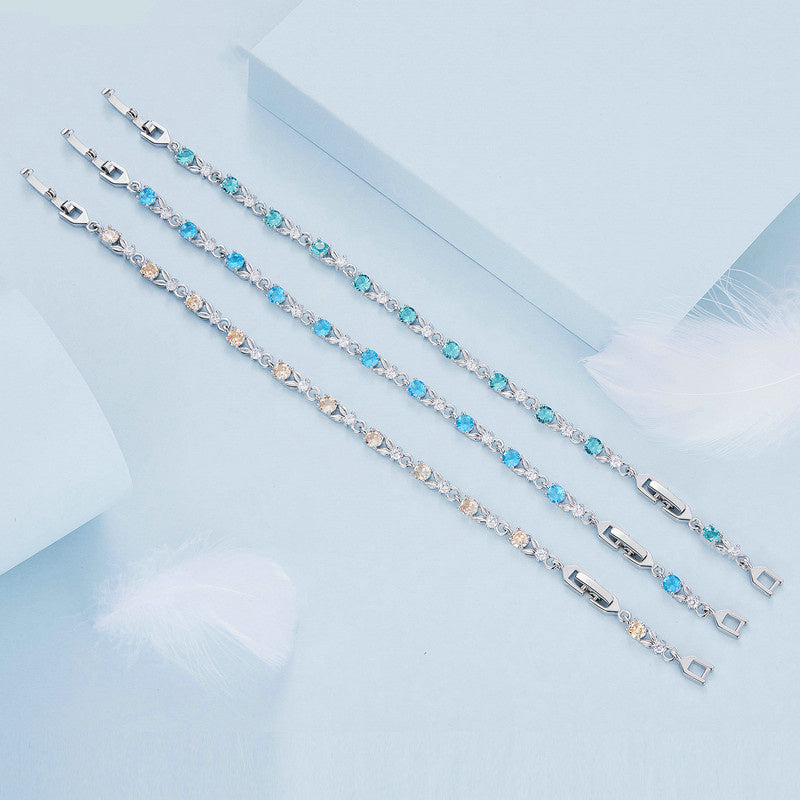 Fashion Versatile Elegant Hollow Diamond Heart Bracelet